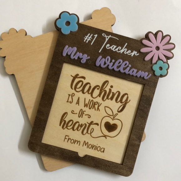 Sticky Note Holder, Wooden Note Holder